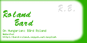 roland bard business card