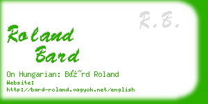 roland bard business card